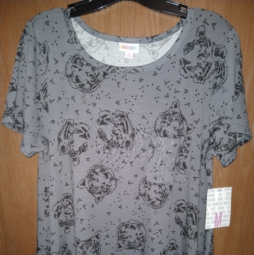 NWT Lularoe M Carly Gray Tigers Dress